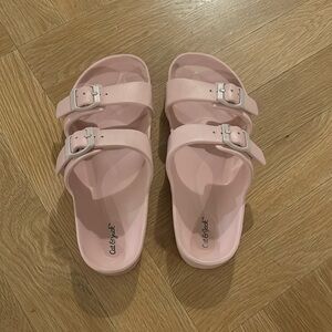 Pink cat and Jack sandals rubber